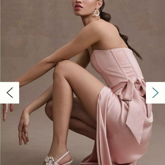 Anthropologie - V. Chapman June Corset Jacquard Front-Slit Gown - Picture 3 of 4